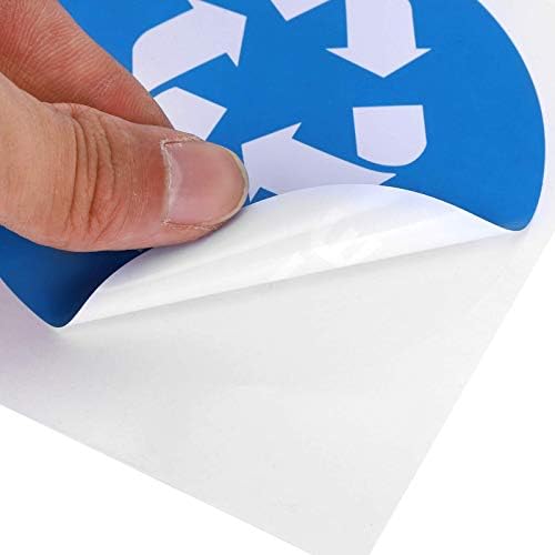 Adesivo de reciclagem de 60pcs, adesivo de reciclagem para lixo resistente a UV, impermeável e anti-arranhão para latas de lixo recipientes de reciclantes de reciclagem （3,9 polegadas）