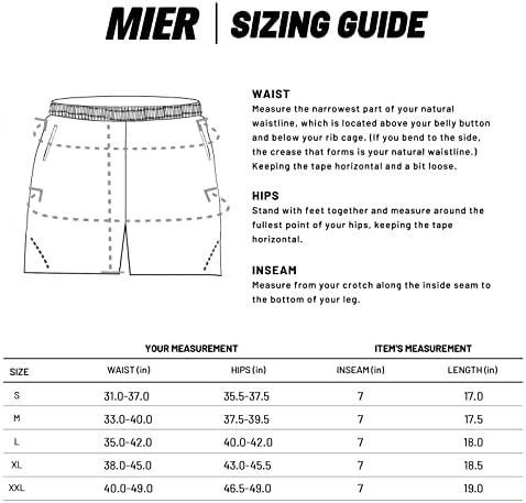 Mier Men's Running Shorts 7 Quick Dry Gym Athletic Shorts com bolsos com zíper