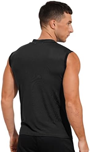 tanques musculares iiniim para homens camiseta sem mangas de verão simulado gurtleneck