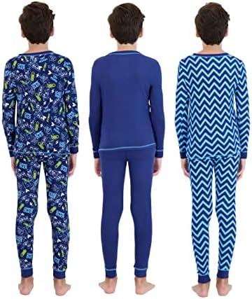 Just pijama garotos pijamas conjuntos de 6 peças Snug Fit Sleepwear roupas de dormir longa Camisas e calças de manga