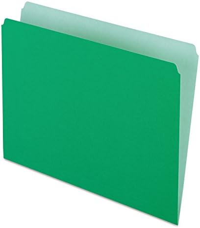 Pastas de arquivo coloridas de 152bgr 152BGR PENDAFlex, corte reto, aba superior, letra, verde/verde claro, 100/caixa