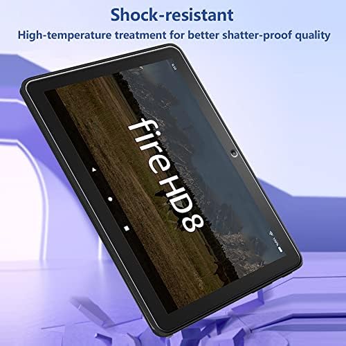 Protetor de tela leve anti-azul para o novo Fire HD 8 e Fire HD 8 Plus Tablet de 8 polegadas, alta definição/arranhão/fácil instalação/anti-brilho