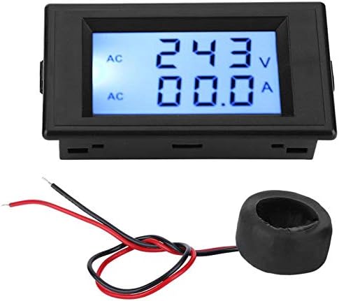 Medidor de tensão Fafey, LCD Monitor de medição de tensão de tensão digital, com o transformador de corrente-AC80-300V 0-50A 0-100A,
