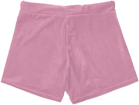 Shorts de veludo femininos de Hansber shorts atléticos shorts de cintura alta calça curta de gola curta Pijama de inverno mole