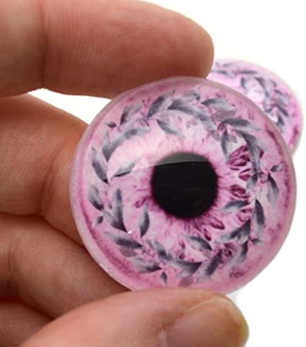 Cabochons de olho de vidro de grinaldura rosa para pendentes que fazem arames jóias embrulhadas taxidermia artesanal ou esculturas