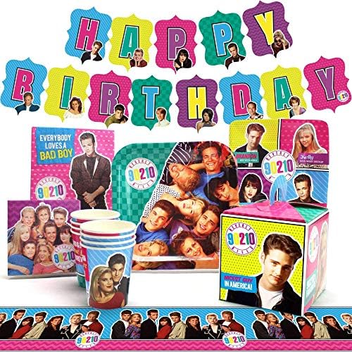 BEVERLY HILLS 90210 FESTIDOS DE FESTO, Decorações e suprimentos de festas dos anos 90, pacote de festas de aniversário