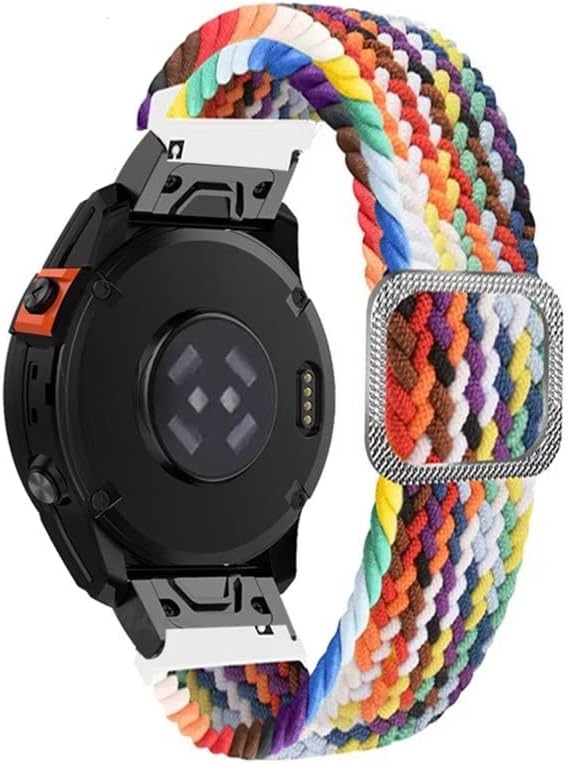 Banda de relógio de nylon Compatível para Garmin Fenix ​​7/7x/6x Pro/6 Pro GPS Pulseira para Fenix ​​5 GPS/Fenix ​​5 Plus Stretchy Loop Sport Substacting Strap