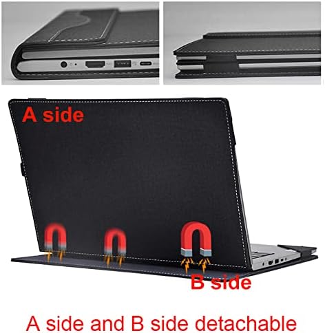 XJCHEN Laptop Case Compatível para Dell Inspiron 16 5620 5625 7610 7620 2-em-1 Vostro 16 5620 7620 Coberta de capa Caderno de manga de pele 5620 bolsa