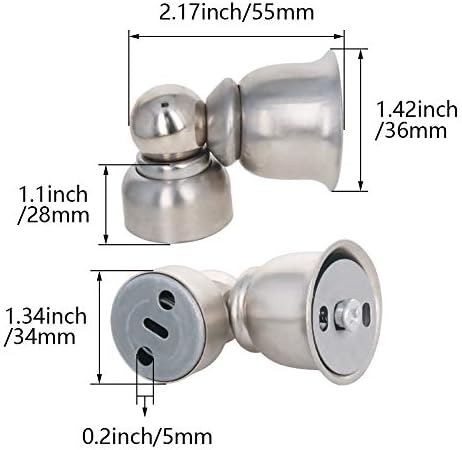 Heyiarbeit de aço inoxidável porta de aço magnético Catch stopper Doorstop Lixing Tratamento Tom de prata 2pcs