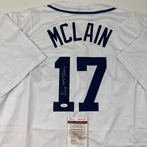 Denny McLain Autografado/Assinado Jersey White Baseball JSA COA