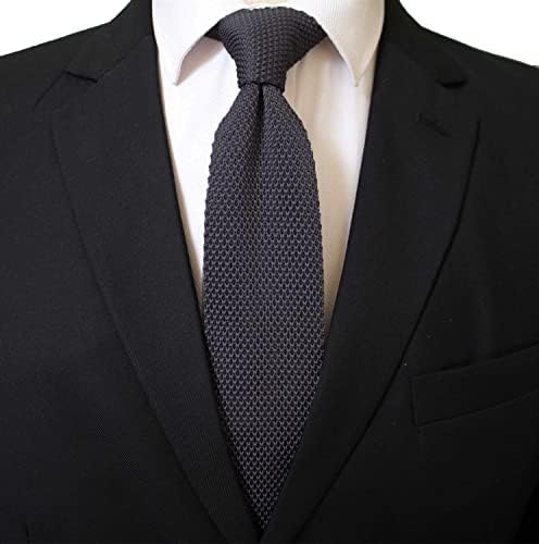 Cor de malha magra de cor de malha masculina gravata de algodão formal inteligente vintage para o noivo