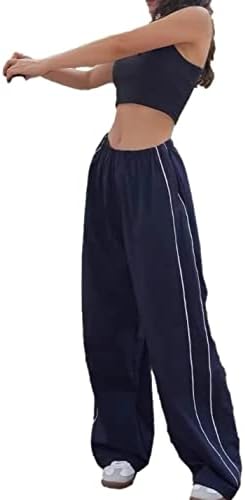 Calças de carga de cargo zontroldy Mulheres altas calças de carga folgada para mulheres jogador de pára -quedas de pernas largas