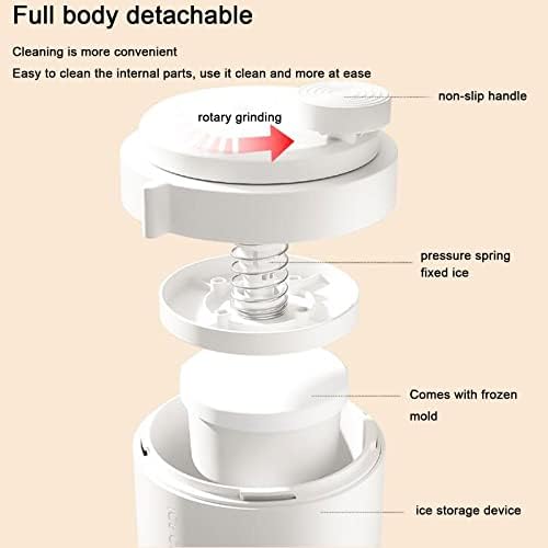 Cruscor de gelo - Cruscor de gelo rotativo manual - Máquina de gelo de barbear manual pequeno - Coquetéis Máquina de Smoks Smoothies