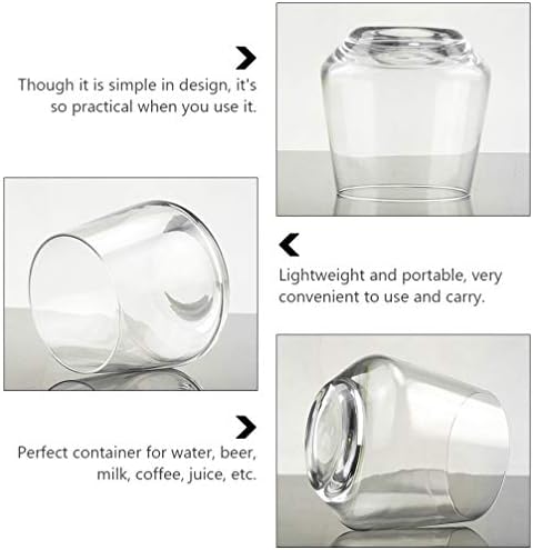 Hemoton Clear Glasses 4pcs copos taças de bebidas de vidro de vidro de vidro de vidro copos de água copo de café com coquetéis
