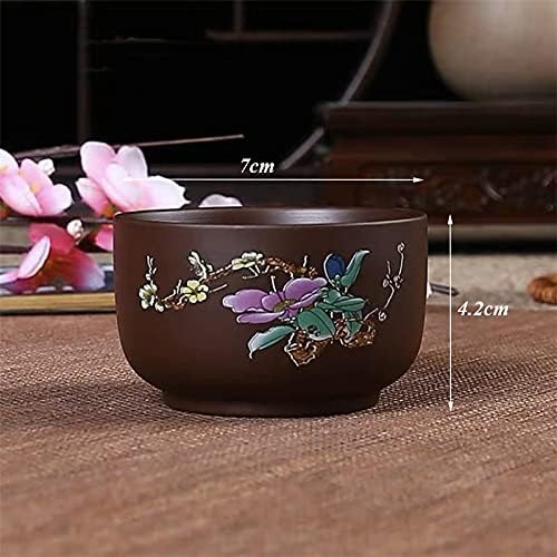 Dodouna roxa de argila xícara de chá artesanal gong fu criativo pintado à mão Magpie bel com cepa mestre de cerâmica