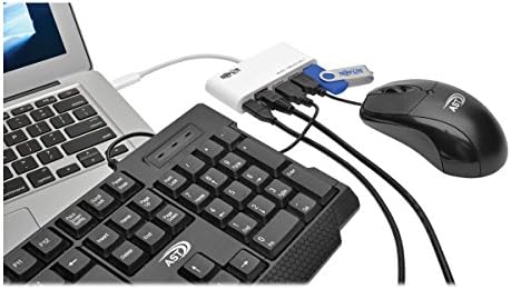 Tripp Lite 3-Porta USB-C Hub w/GBE, USB-C CARGA USB TIPO C USB 3.1 Hub