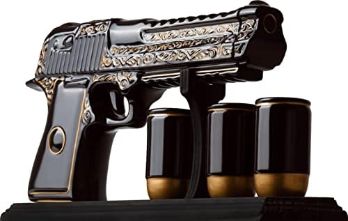Decanter de pistola de pistola Conjunto de 500 ml com óculos de tiro - garrafa de tequila - licor -presente - decantador