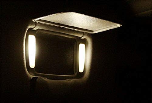 IJDMTOY 3-SMD 29mm 6614F LED BULLS COMPATÍVEL COM LUZES DE espelho de vaidade da viseira do sol, branco quente, branco
