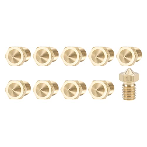 Metallixity 3D Impressora Bocal 5pcs, bocos de latão Extrusora - para impressora V5 V6 3D