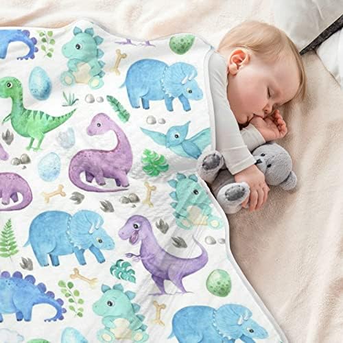 Cobertores de bebê de dinossauros pequenos para meninos super macios, cobertores de crianças pequenas para meninas cobertor