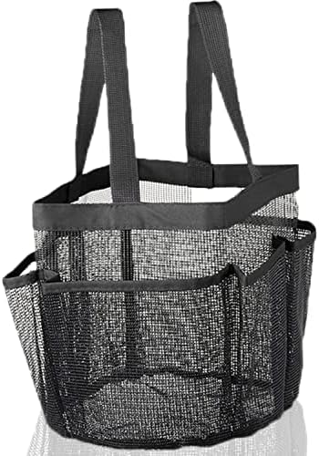Fajyaz Shower Caddy Basket para o dormitório da faculdade Essentials for Guys, Caddy de banheiro com 8 bolsos de grande capacidade,
