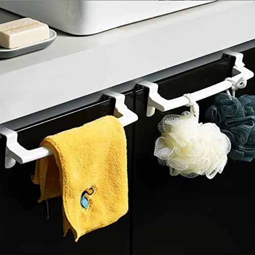 Toalheiro de chuveiro, sem perfuração e trilho de toalha removível, trilho de toalha montado na parede para o chuveiro da porta da cozinha do banheiro