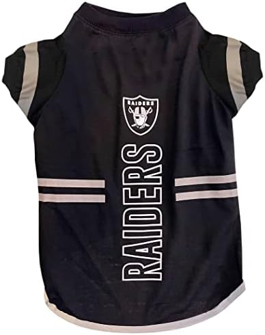 Pets First NFL Las Vegas Raiders Camiseta de cachorro, camisa de futebol cães e gatos - camiseta de estimação esportiva