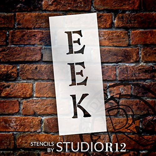 Eek - Vertical - Word Stencil - 6 x 16 - Stcl2111_3 - por Studior12