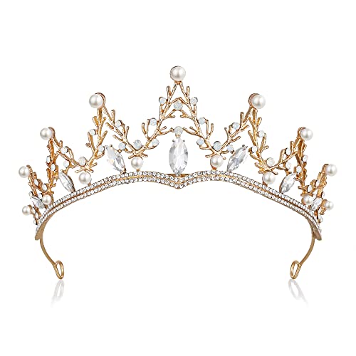 Coroa de casamento da coroa de casamento Tiara Crystal Birthday Crown for Bride cubic zirconia shinestone Queen Crown Bridal Party