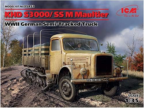 ICM ICM35453 35453 Kit de modelo KHD S3000/SS M Mulle WWII Caminhão semi-rastreado alemão 1:35 Maultier, Black