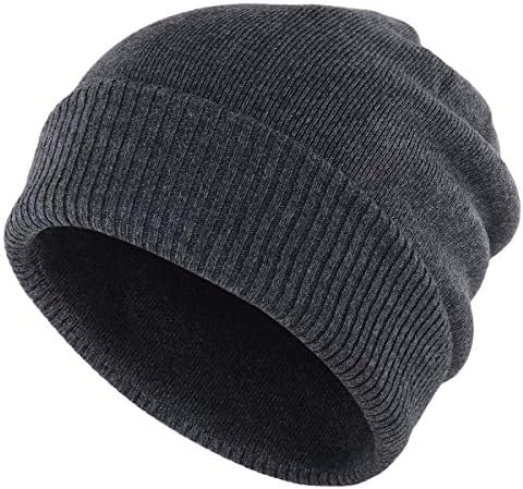 Gisdanchz Oversize Winter Feanie Hat - 30% Cashmere - Alongamento ajustado