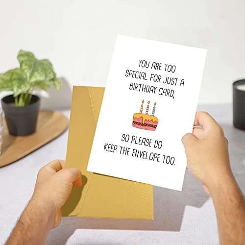 Cartão de aniversário sarcástico para amigos, presente de aniversário engraçado para ele, cartão de aniversário rude, você é