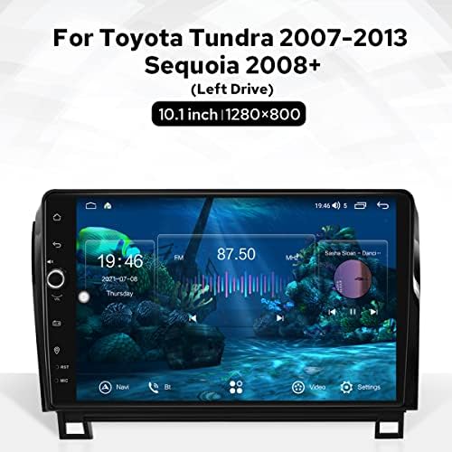 Joying Android 10 Touch Screen carro Estéreo de 10,1 polegadas Unidade de 8 GB+128 GB para Toyota Tundra 2007-2013 e Toyota Sequoia