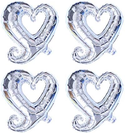 Kesyoo 4pcs 18 polegadas Adorável Coração Balões de Balões Criativo Decoração de Party Decoração para Festival de Aniversário