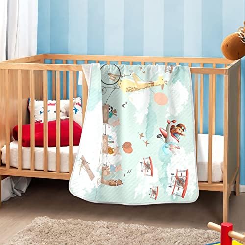 Cobertor de arco de balão de ar -bebê cobertor de algodão para bebês, recebendo cobertor, cobertor leve e macio para berço, carrinho