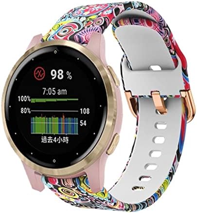 UMCNVV 18mm Substituição de silicone Relógio inteligente Banda Strap para Ticwatch C2 Para Garmin Active S Smart Watch