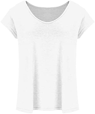 Camiseta para feminino Lear Soft Cap Leves Casual Tops Moda Moda Moda Crewneck Slim Fit Blouse Top Top Top