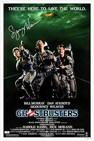 Sigourney Weaver autografou Ghostbusters 16x24 Poster
