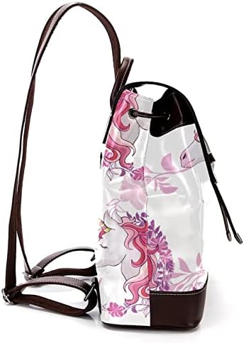 Mochila laptop VBFOFBV, mochila elegante de mochila casual mochila para homens mulheres, flores rosa de animal unicórnio