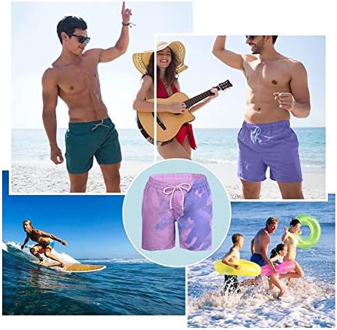 Werdribo Boys Tronco de nadar em cores, masculino, trunks de natação de cores com bolsos shorts esportivos secos rápidos
