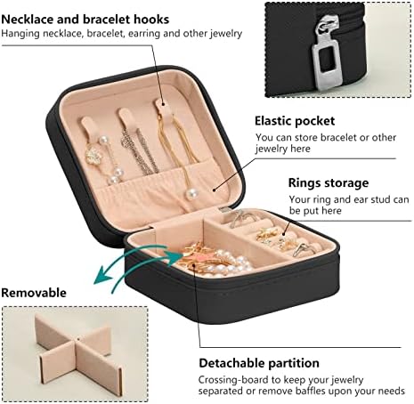 UMIRIKO COG Puppy Animal Small Jewelry Box, Jóias portáteis de viagem para anel, pingente, brinco, colar, caixa de armazenamento de organizador de pulseira, presentes para meninas mulheres