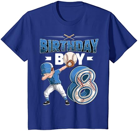 Menino Dabbing, 8 anos, jogador de beisebol de 8º aniversário da camiseta