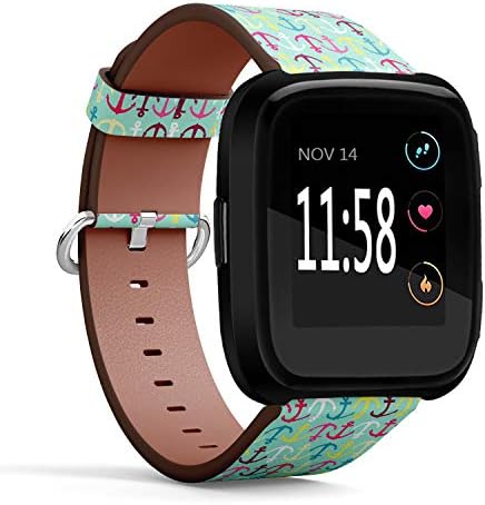 Compatível com Fitbit Versa/Versa 2/Versa Lite/Leather Watch Pulseira de pulseira de pulseira com pinos de liberação rápida