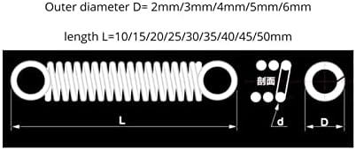 Lojas yjin duzantes 10pcs/lote 0,2 mm 0,3 mm 0,4 mm 0,5 mm 0,6mm mola de tensão em aço inoxidável com o gancho de extensão da mola