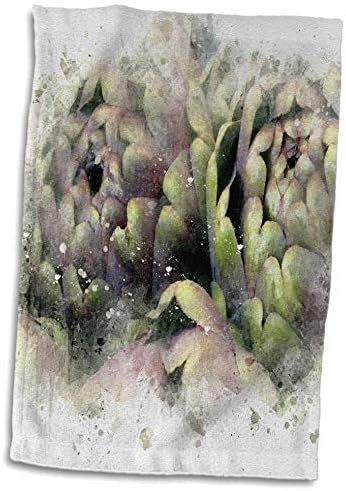 Imagem 3drose de arte de alcachofra aquarela - toalhas