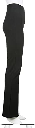 Viatabuna y2k Fashion Wide Leg Flare Pants for Women High Slit Slit Bell Bottoms Highking Lounge Sweetpante