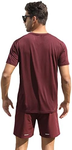 T-shirt da tripulação masculina de Gramval, um peso leve de umidade seca de umidade ativa ativa de desempenho atlético