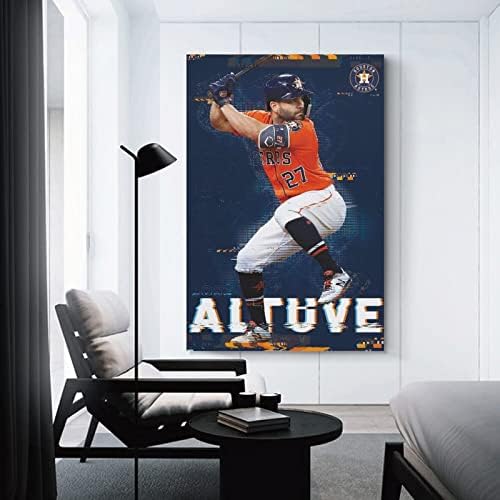Limb Jose Altuve Sports Player HD Posters e impressões para decoração de decoração de casa Decoração de lona de parede 16x24inch