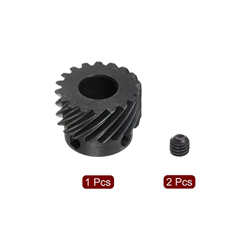 uxcell 12mm de abertura interna 18t engrenagem de chanfro helicoidal 1 mod endurecido 45# spur de aço diferencial motor motor espiral engrenagem de peças de engrenagem acessórios, direção certa