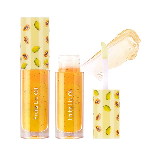 Kits de brilho labial Xiahium para meninas adolescentes séries de frutas fruta lips vidro lábio hidratante transparente